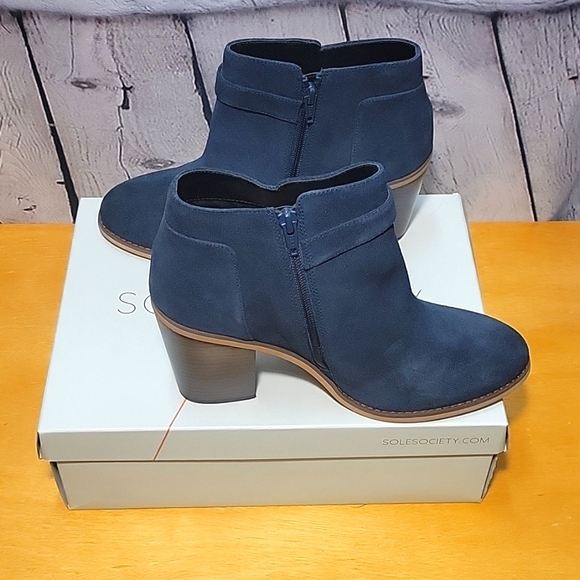 Sole Society Lyriq Suede Booties - Picture 1 of 6